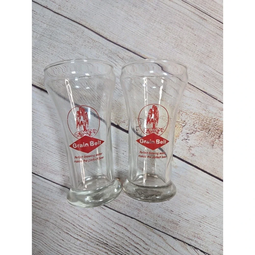 Grain Belt beer Glasses‎ 5 1/4
